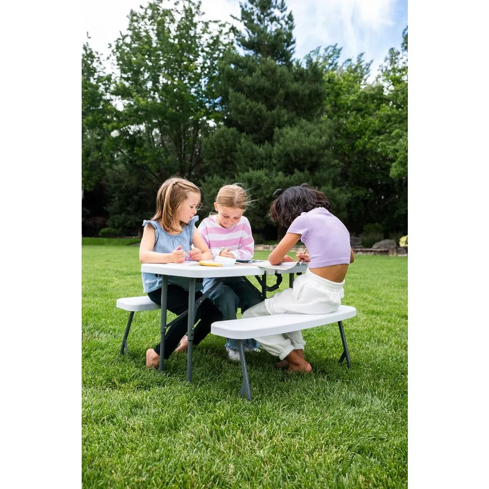 Compact Kids Picnic Table (G-940), White