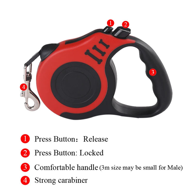 Guinzaglio per cani da 3 m 5 m per cani di piccola taglia Gatto Retrattile automatico Durevole Nylon Piombo Cucciolo Viaggi all'aperto Camminare Escursionismo Corda da trazione