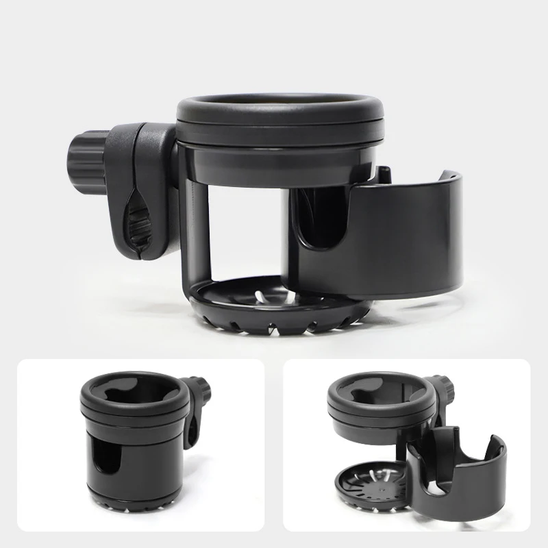 Universal รถเข็นเด็กถ้วยผู้ถือ 2 In 1 TWIN pram น้ํานมขวดเครื่องดื่มขาตั้งกระเป๋าถือสําหรับจักรยานรถเข็นรถเข็นเด็ก