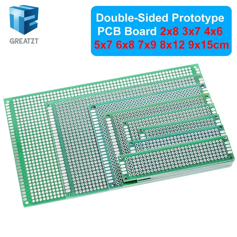 2x8 3x7 4x6 5x7 6x8 7x9 8x12 9x15 Double Side Prototype Diy Universal Printed Circuit Board Protoboard For Arduino Diy Kit