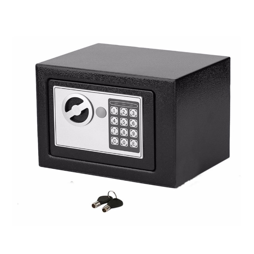 Digital Safe Box Mini Steel Safes Money Bank Small Household Password Key Safety Security Box Keep Cash Jewelry Document
