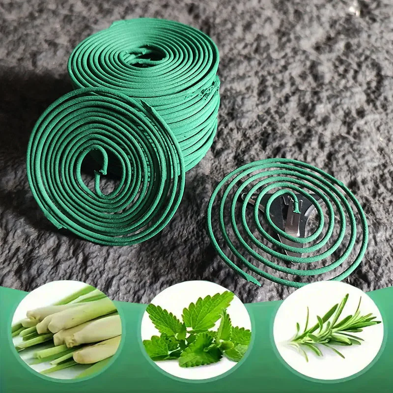 Bobina di incenso naturale all'erba limone 48 anelli/lotto Bobine di incenso repellente per zanzare all'esterno della citronella