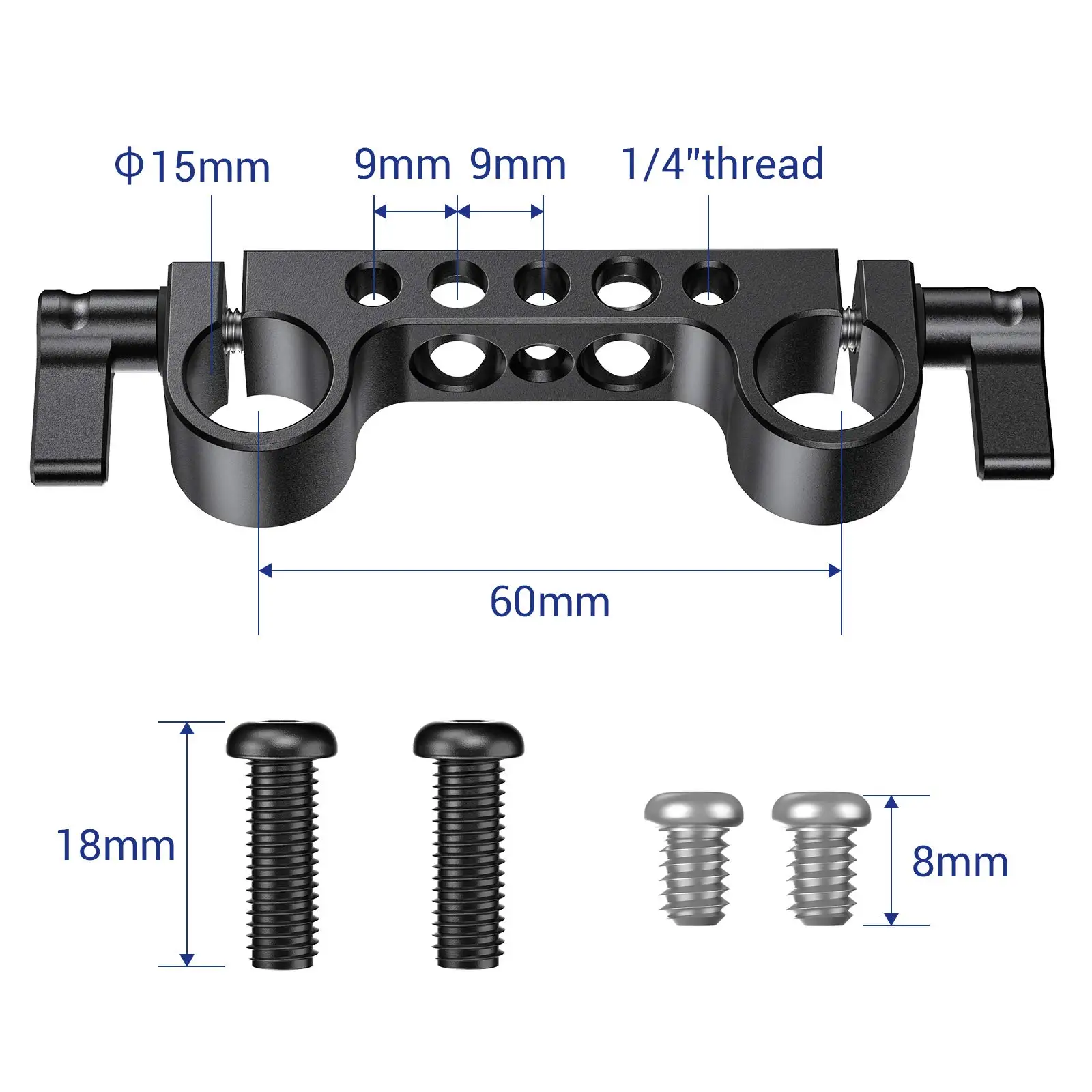 SmallRig Nhẹ 15Mm Railblock Cần Kẹp W 1/4 "20 Sợi Cho Sony Và Các 15Mm Máy DSLR camera Giàn Khoan Hỗ Trợ Vai 2Pc 2061