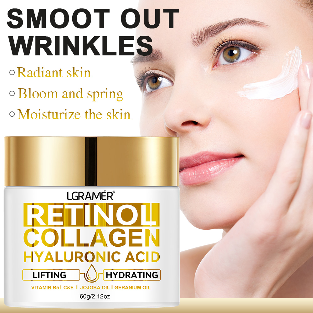 Retinol Anti Aging Gezichtscrème Hydraterende Rimpel Remover Collageen Hyaluronzuur Crèmes Huidverzorging Cosmetische 30 & 60ML