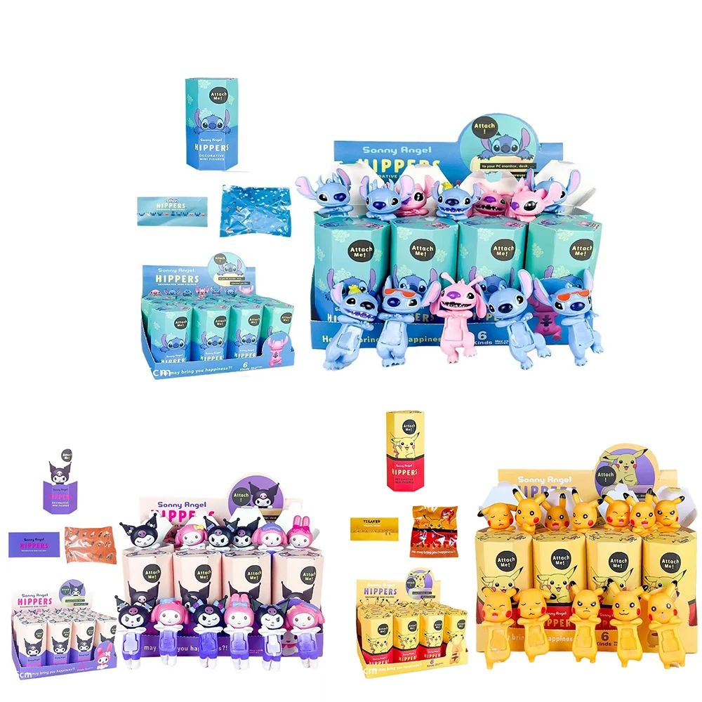 Sonny Angel Pokemon Stitch Kuromi กล่องตาบอด Stitch Party Angel ลึกลับ Surprise กล่องอะนิเมะตัวเลขคริสต์มาสของขวัญ