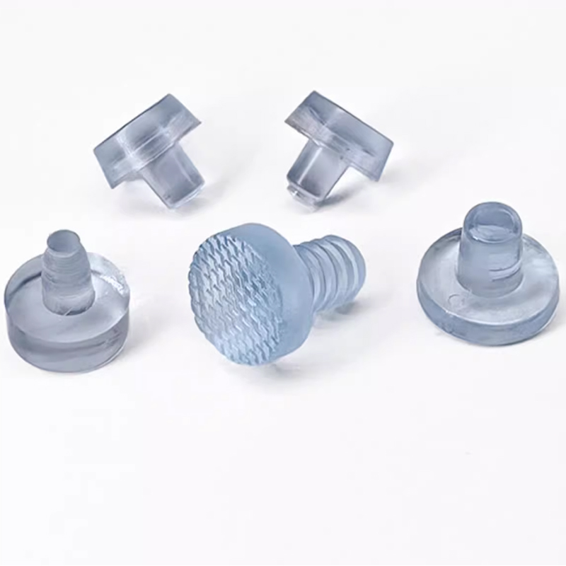 Soft Clear PVC Rubber Embedded Nail Office Furniture Table Chair Leg Feet Bottom Glide Slide Pad Floor Protector No Noise Killer