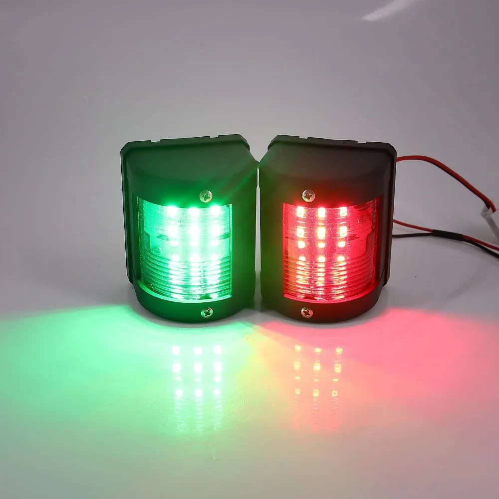 1PC Marine Navigation Signal Lights Red/Green LED Anchor Warning Light IP66 Waterproof Sailing Lamp for Boat Styling 12V 24V