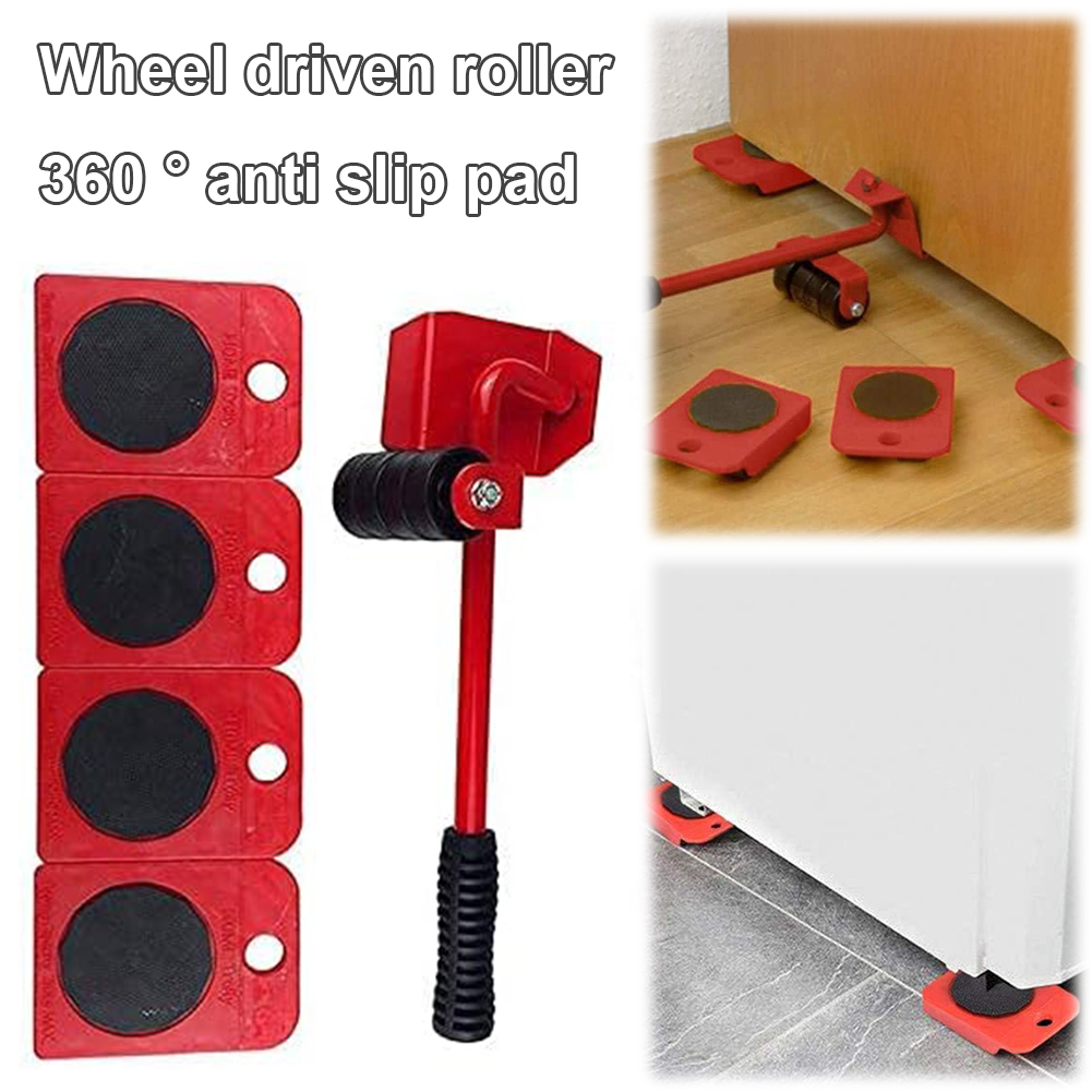 Levantador de móveis e Slides Kit para transportar, Mover com rodas, Heavy Duty, Transporter Tool, punho ergonômico