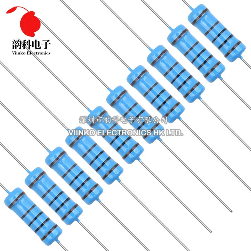 10 Uds 3W resistencia de película metálica 1% 0.1R - 2,2 M 2,2 10 100 150 220 270 330 470 1K 2,2K 4,7K 10K 15K 22K 47K 100K 220K 470K 1M ohm
