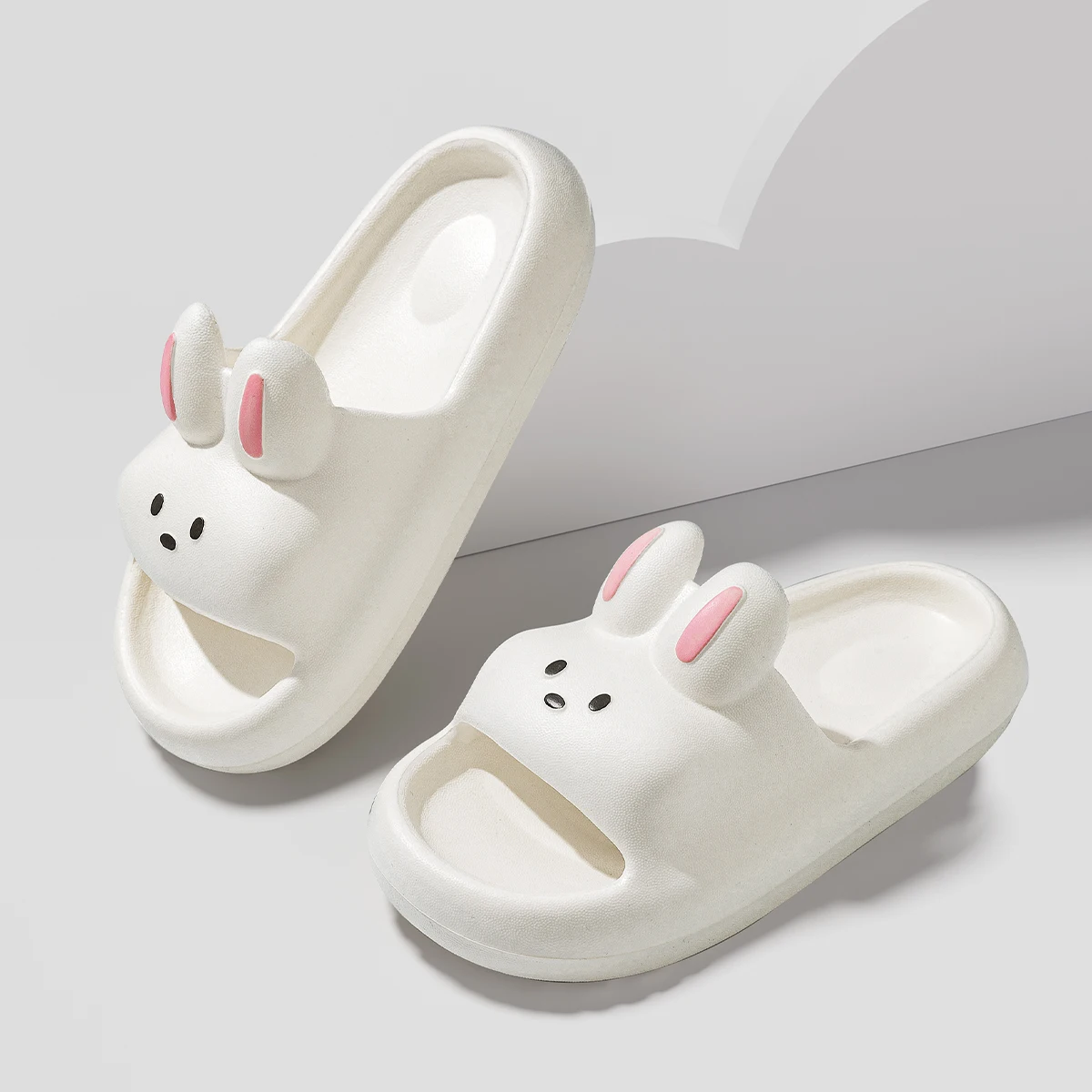 Kapcie dziecięce Cartoon Rabbit Podwyższone grube dno Kapcie wewnętrzne Wygodne miękkie kapcie domowe dla dzieci