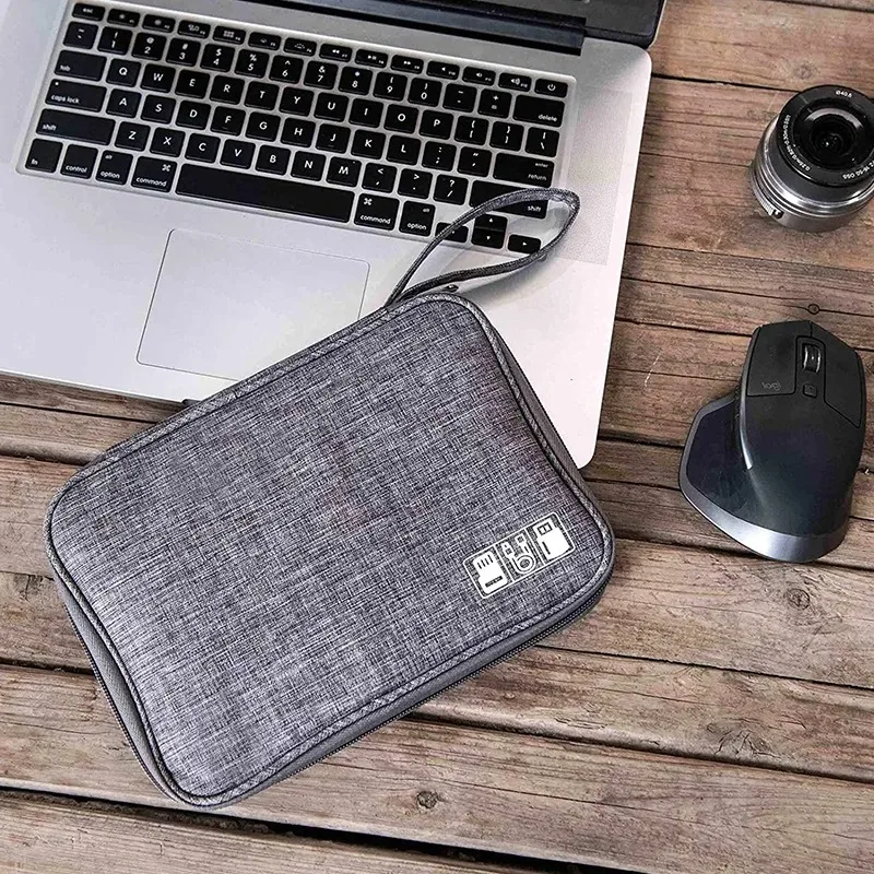 Multi-Function Travel กระเป๋าโพลีเอสเตอร์กันน้ําซิป Pack จัดเรียงข้อมูลกระเป๋าแบบพกพา Organizer กรณีแพคเกจการ์ด