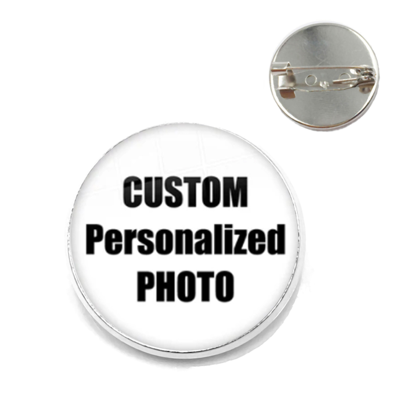 20MM,25MM personalizar foto personalizada hecha a mano broche redondo de cristal foto de bebé pines de regalo de foto de diseño personalizado