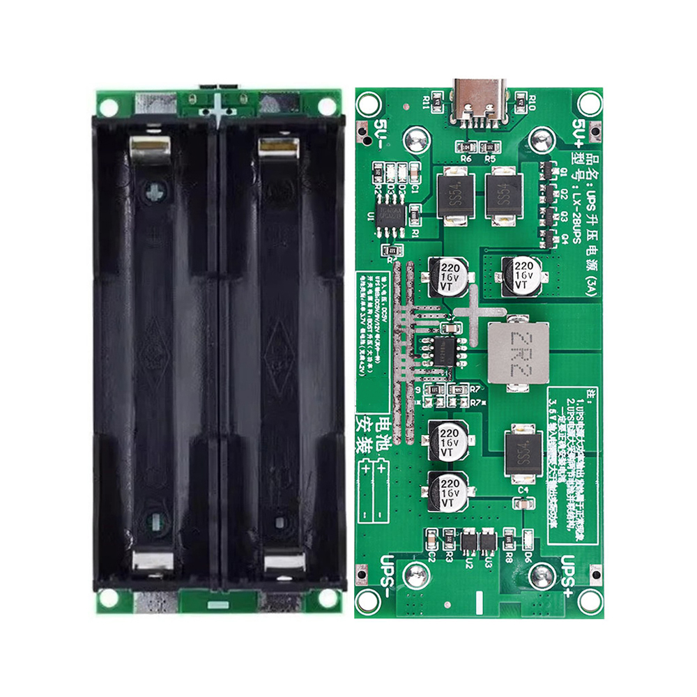 Módulo de cargador de batería de litio tipo C 15W 3A 18650 DC-DC elevador carga rápida UPS fuente de alimentación/convertidor 5V 9V 12V