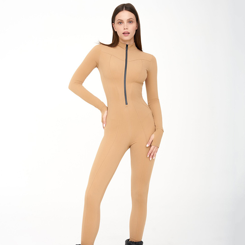 ジャンプスーツ女性服 2023 新着ワンピース長袖ジッパーグループのパンツ高級女性のオーバーオールスキニー絶賛衣装