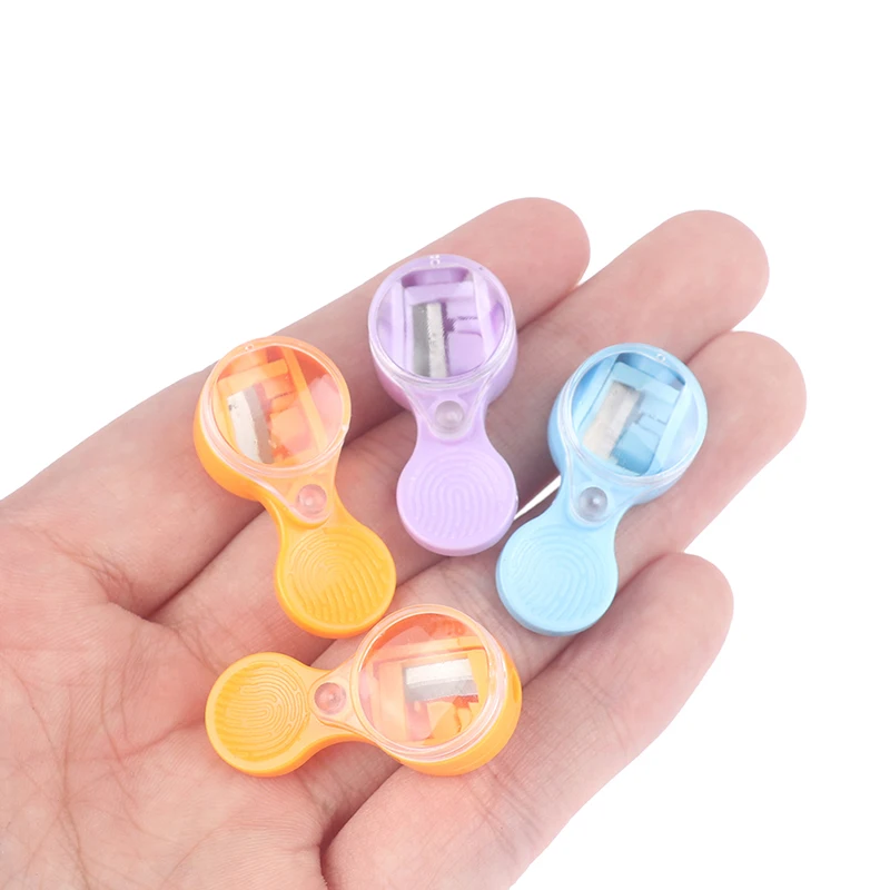 Mini afilador de cables portátil con lupa, herramienta de afilado, puntero, Color aleatorio, 4 piezas, 2mm