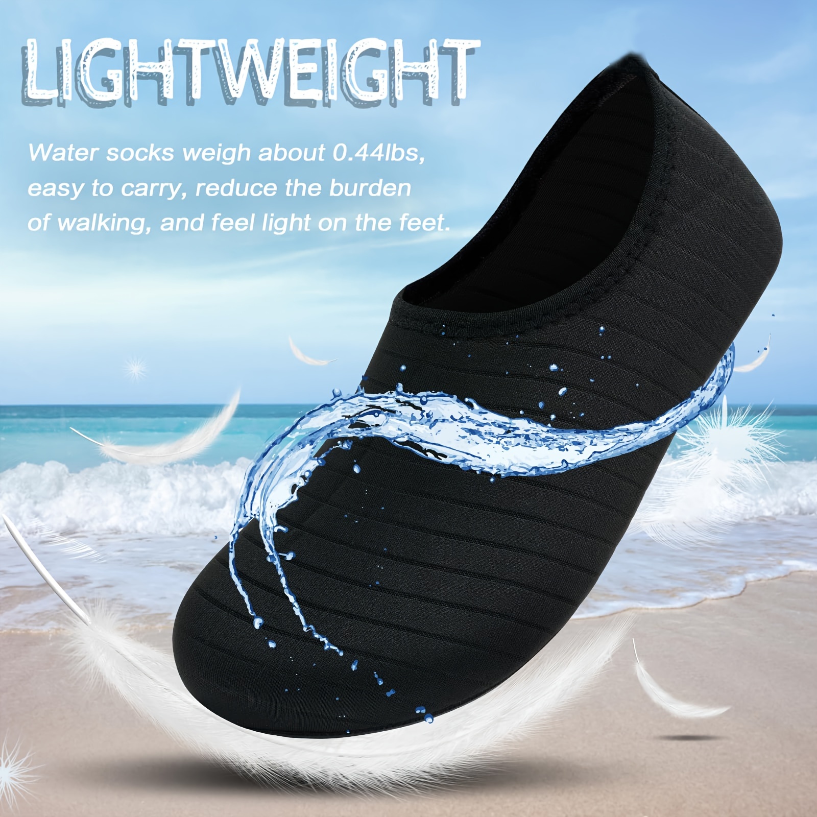 1 Paar Wasserschuhe Damen Barfußsocken Anti-Rutsch Schnelltrocknend Herren Strand Schwimmen Wassersportschuhe