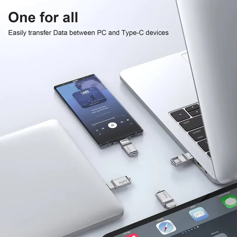 SONY Mini 2TB PenDrive OTG Flash Drive High Speed 1TB Metal Pendrive 512GB 256GB USB Type-C Portable Memoria USB Stick For Phone