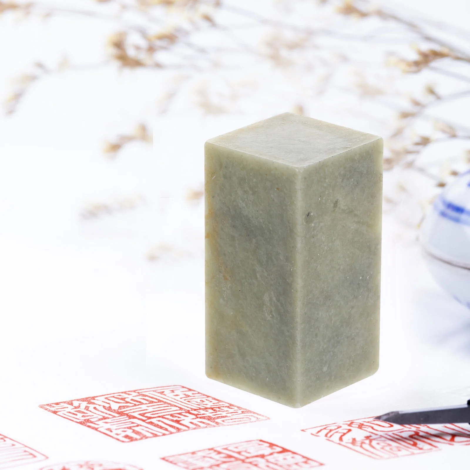 Qingtian หินซีลวัสดุ DIY ชื่อแสตมป์แสตมป์เปล่าสมุดภาพจีน Stamper