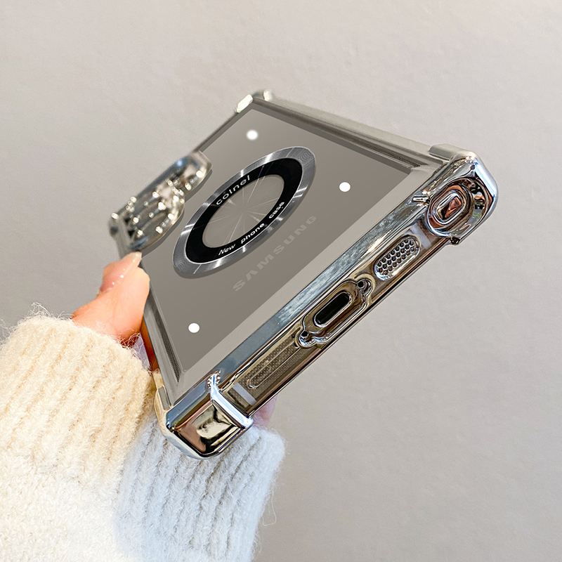 Funda transparente con revestimiento Magsafe para Samsung Galaxy S24 S22 S23 Ultra Plus, accesorios de cubierta de carga inalámbrica magnética a prueba de golpes