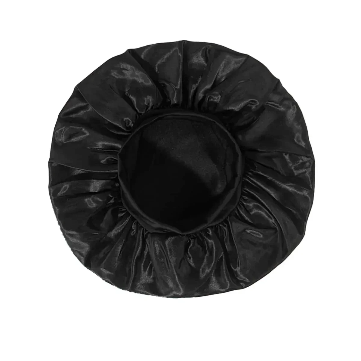 Gorro unisex con banda elástica para la cabeza, gorro de noche con ala, gorro de baño, capó sedoso de satén Extra grande para dormir con banda elástica de primera calidad