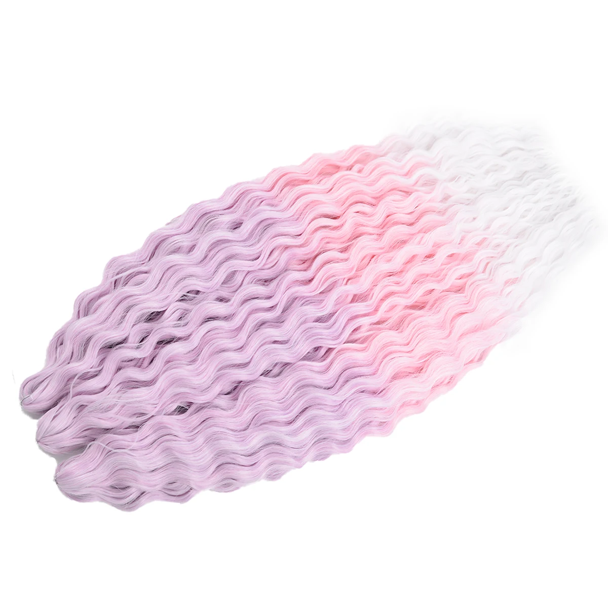 Ariel Curl Hair Water Wave Twist Crochet ผมธรรมชาติ Afro Curls สังเคราะห์ Ombre สีบลอนด์ 22 นิ้ว Deep Wave Braiding Hair Extension
