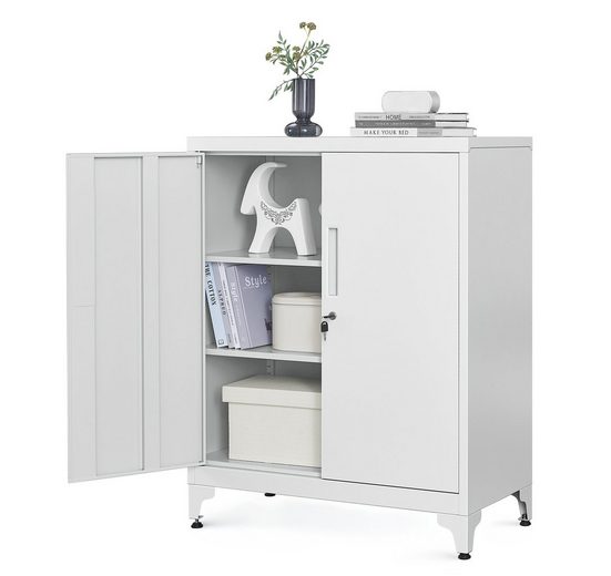 SONGMICS Aktenschrank Aktenschrank, Mehrzweckschrank, Büroschrank mit 2 Türen