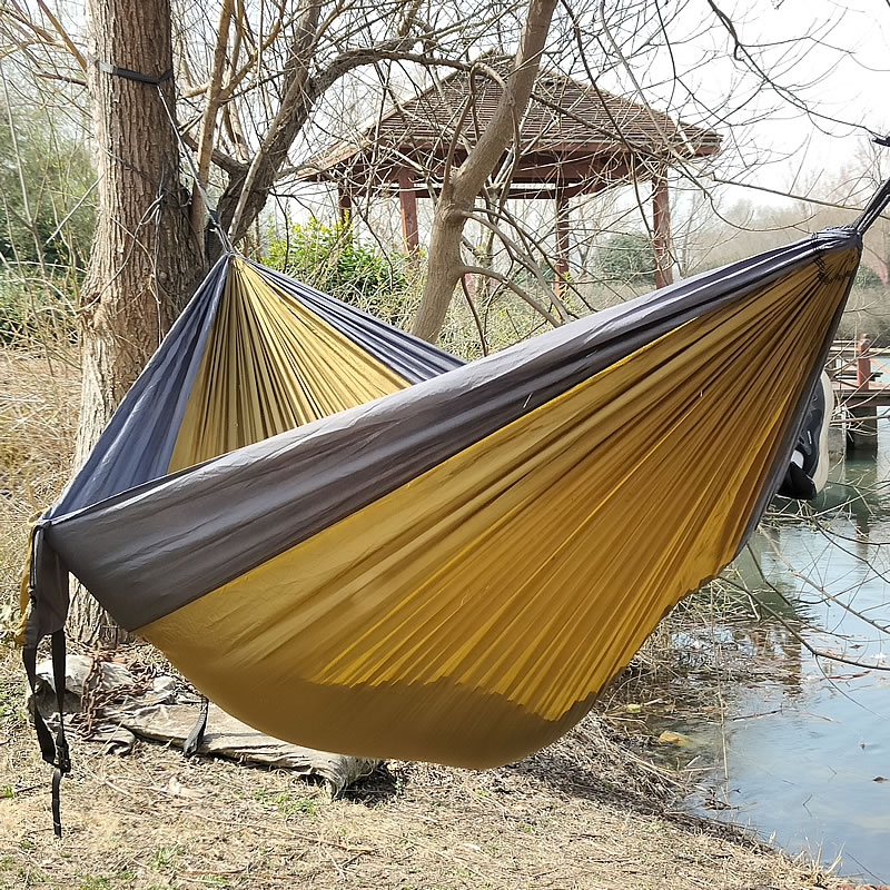 300x200cm duas pessoas ao ar livre jardim acampamento rede leve pára-quedas náilon viagem caminhadas balanço pendurar cama de dormir
