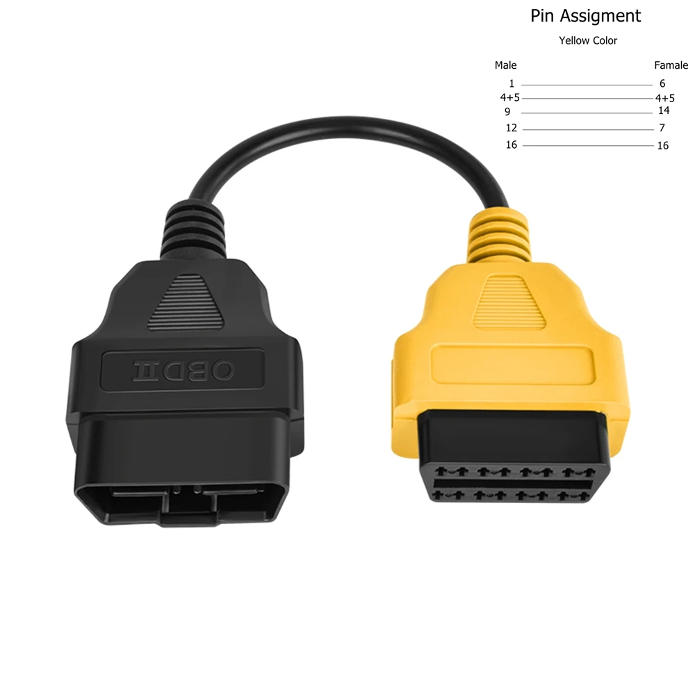 6 cores obd 2 conector de scanner de carro resistente cabo adaptador de diagnóstico multiecuscan para scan multi ecu para fiat ecu scan