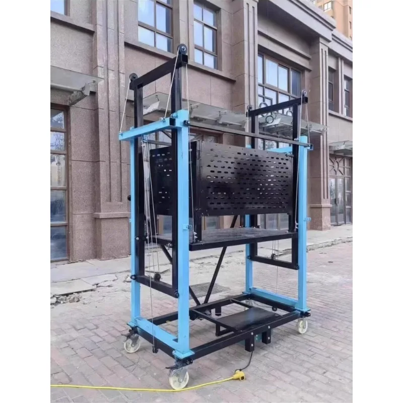 Electric Mobile Scaffolding Lift 4-10M Height Folding Platform With Remote Control For Construction Work