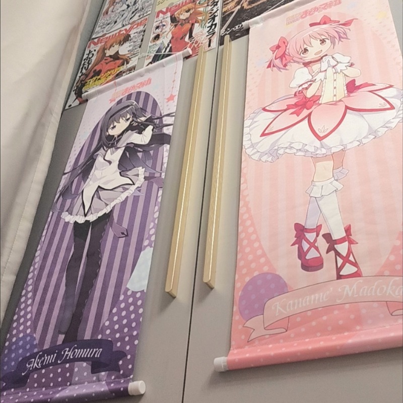 Kawaii аниме прокрутка холст постеры и принты украшения настенная живопись