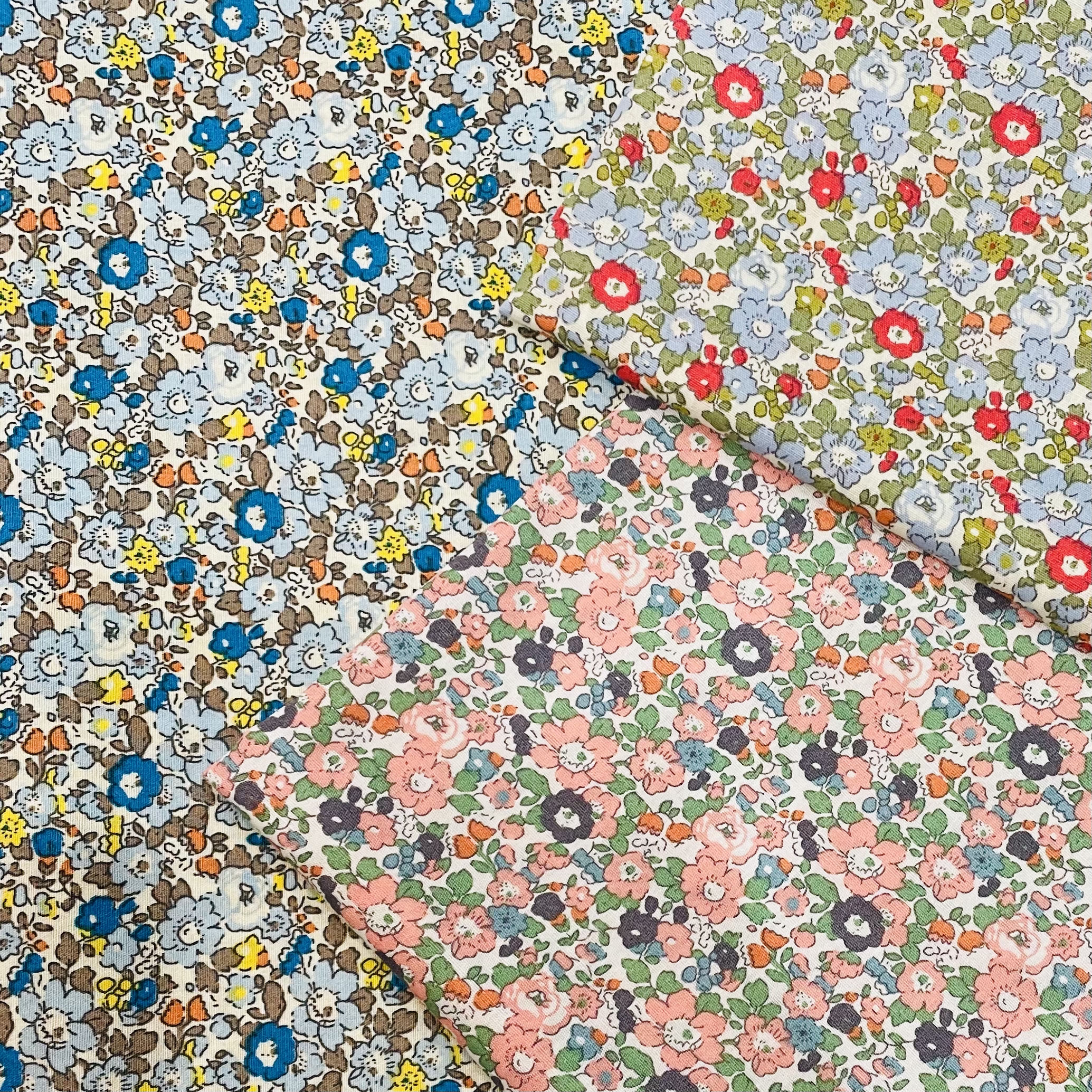 ป๊อปลินหนาแน่นลายดอกไม้ Carnation 40S Tissun ผ้าคอตตอนเสรีภาพสำหรับเด็กทารกชุดเดรสตัดเย็บผ้ากระโปรงเย็บต่อด้วยมือแบบ DIY