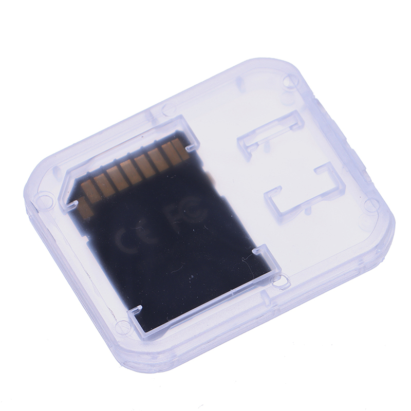 10 pçs caso de cartão de memória de plástico transparente vara micro sd tf caixa de armazenamento de cartão titular de proteção caixas de armazenamento de cartão de memória transparente