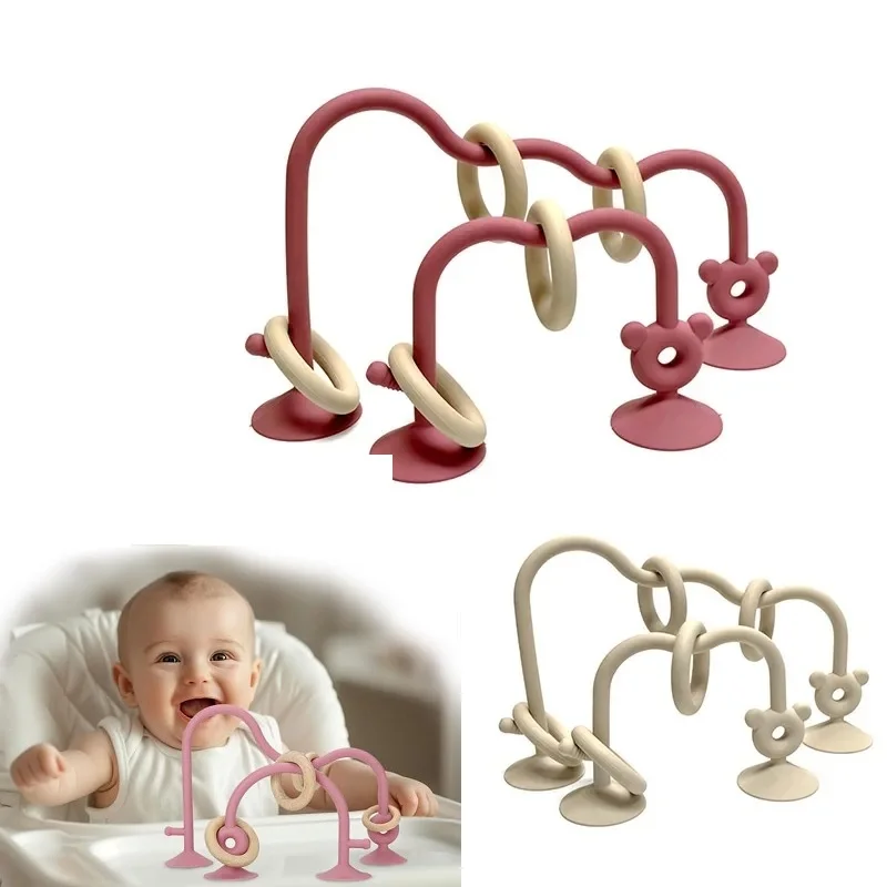 Baby Sensory Teething Chew High Chair Suction Toys for Infant Toddlers 6 12 18 Months Montessori Educational Baby Bath Toy Gifts