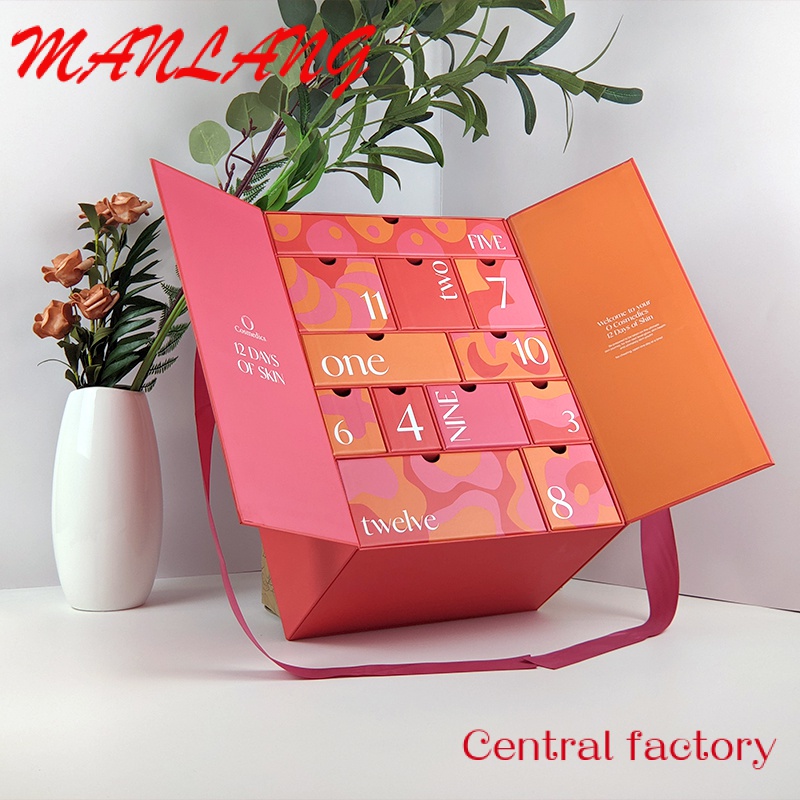 Custom  2023 Advent Calendar Packaging Gift Box Eco friendly Custom Product Mystery Surprise Paper Box