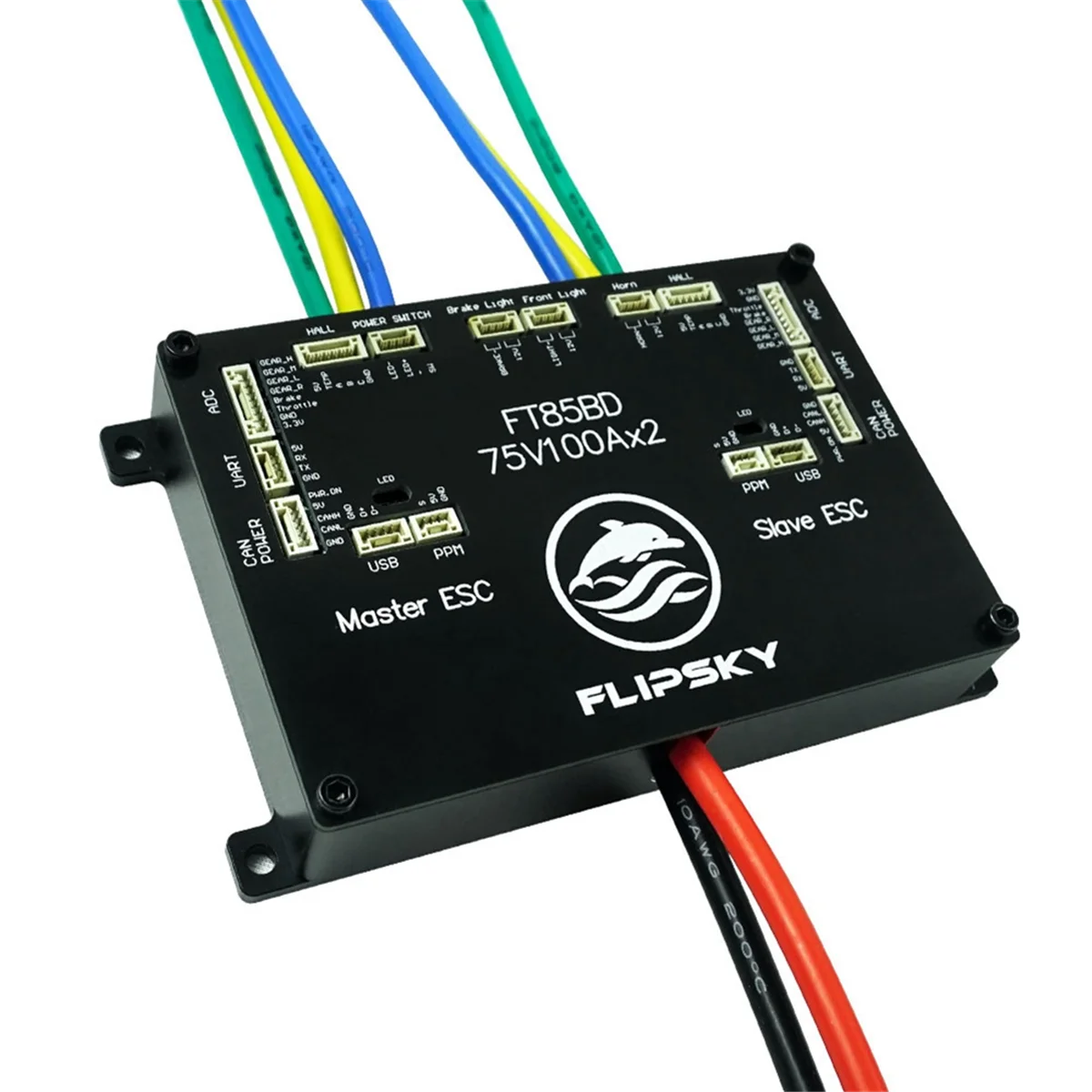 FLIPSKY FT85BD Двойной привод с встроенным переключателем Драйвер 84 В можно подключить к стоп-сигналу, звуковым сигналом, электромобилем XQ