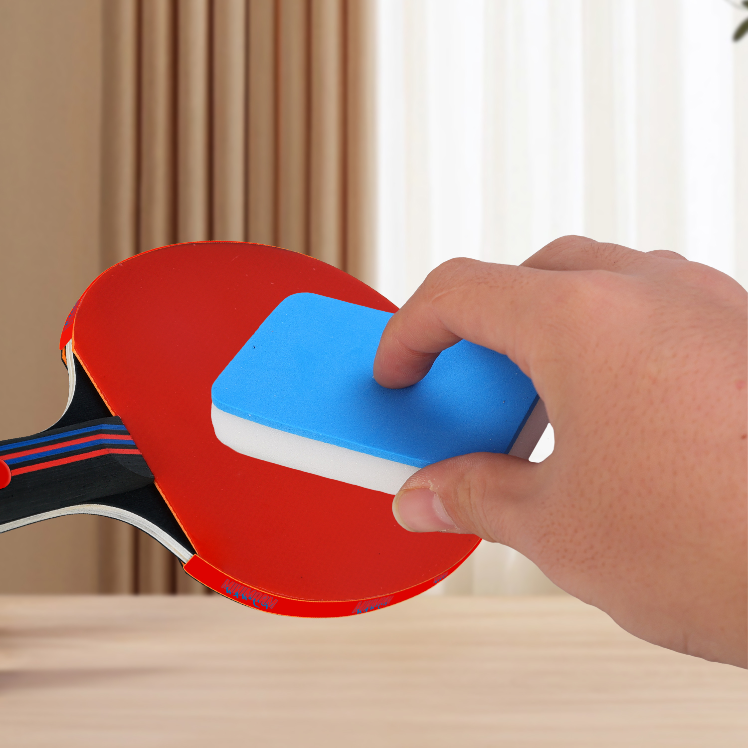 Professional Table Tennis Racket Cleaning Sponge Cleaning Agent Rubber Sheet Cleaning Sponge Clean Racket Care Accessories