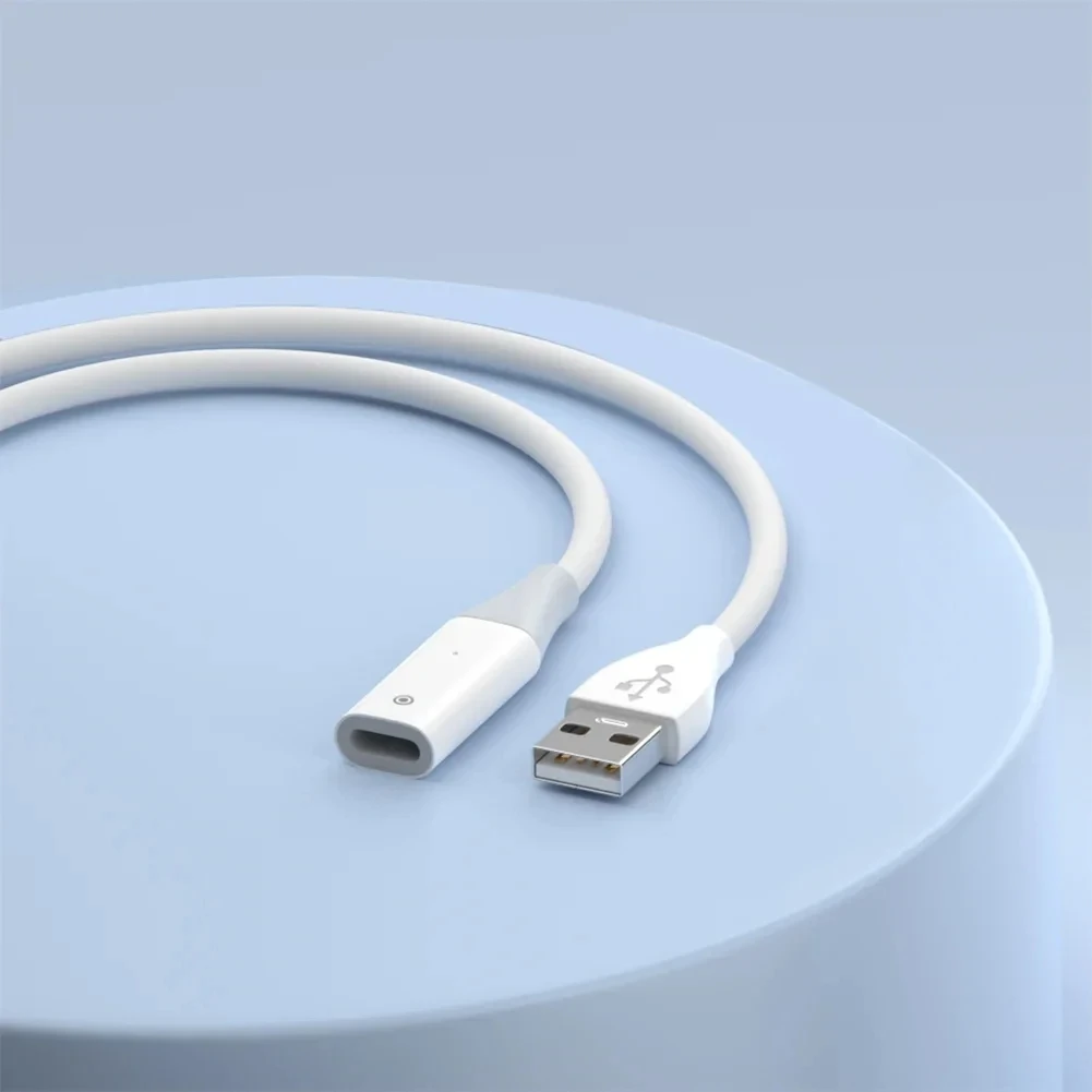 สายชาร์จสไตลัส USB A/Type-C สายชาร์จส่วนต่อขยายชายกับหญิงพร้อมไฟแสดงสถานะสําหรับ Apple Pencil Generation 1