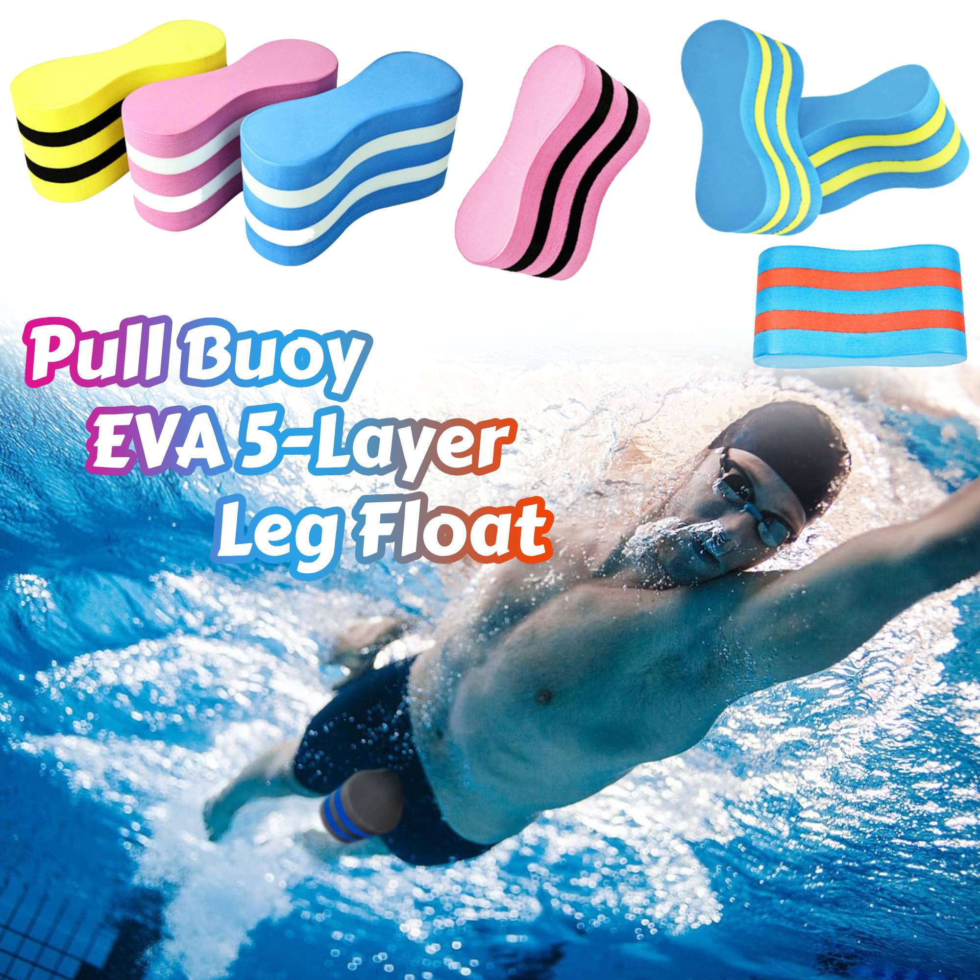 Figure-Eight Shaped Pull Buoy EVA 5-Layer Leg Float Aids Swimmer Legs Float for Swimming Pool Training Adults and Beginners