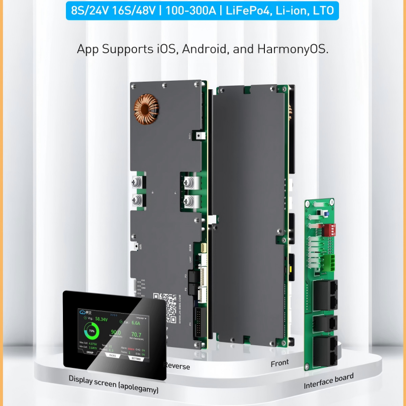 JK Инвертор BMS 8S 9S 10S 11S 12S 13S 14S 15S 16S Smart BMS 100A 150A 200A Li-ion LiFePo4 New Energy BMS 1A 2A Active Balance
