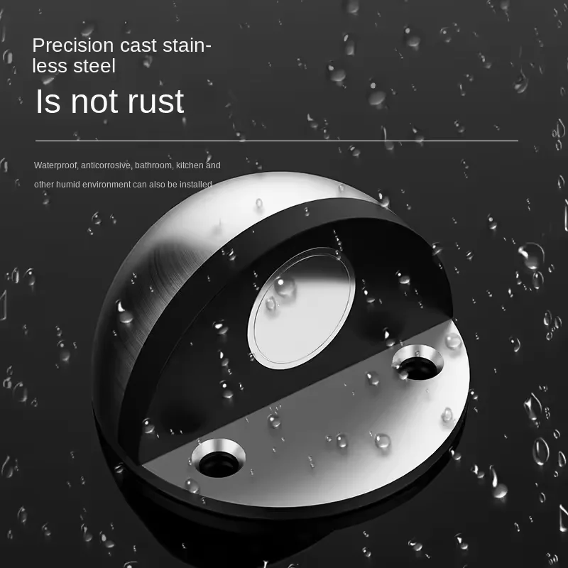 Tope de puerta magnético de acero inoxidable, Tope de puerta oculto resistente, soporte de puerta de montaje en pared, herrajes para muebles de mejoras para el hogar