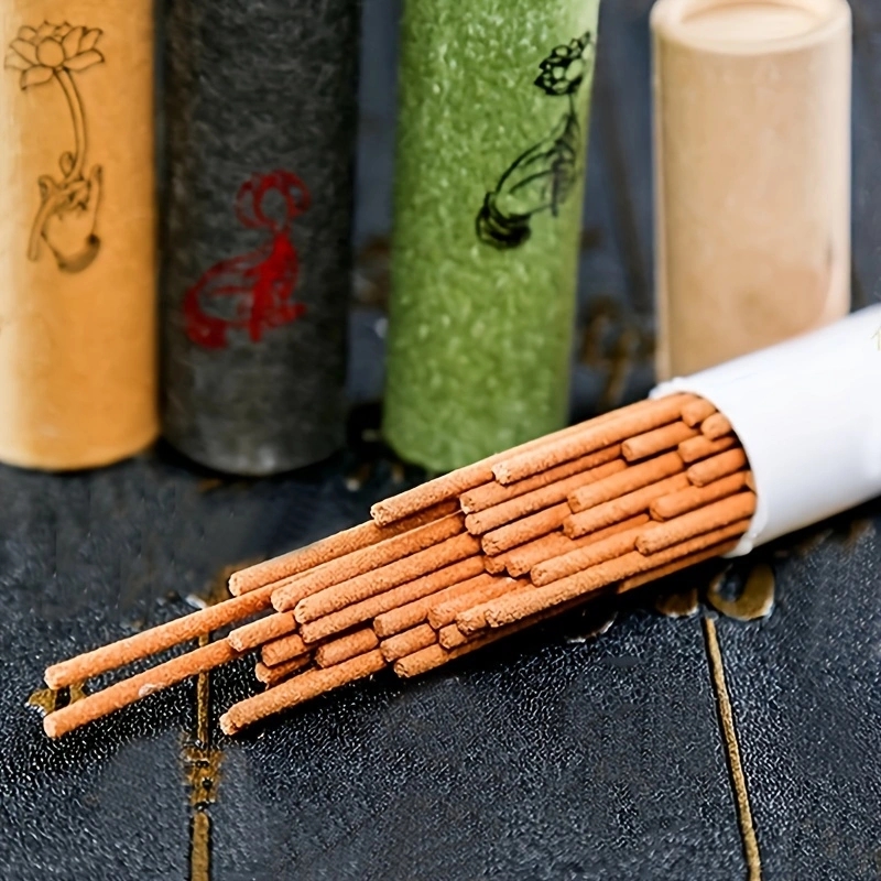 40 Uds. Varillas de incienso para el hogar, varillas de incienso de sándalo Natural, ceremonia de bendición aromática, incienso de Buda para orar