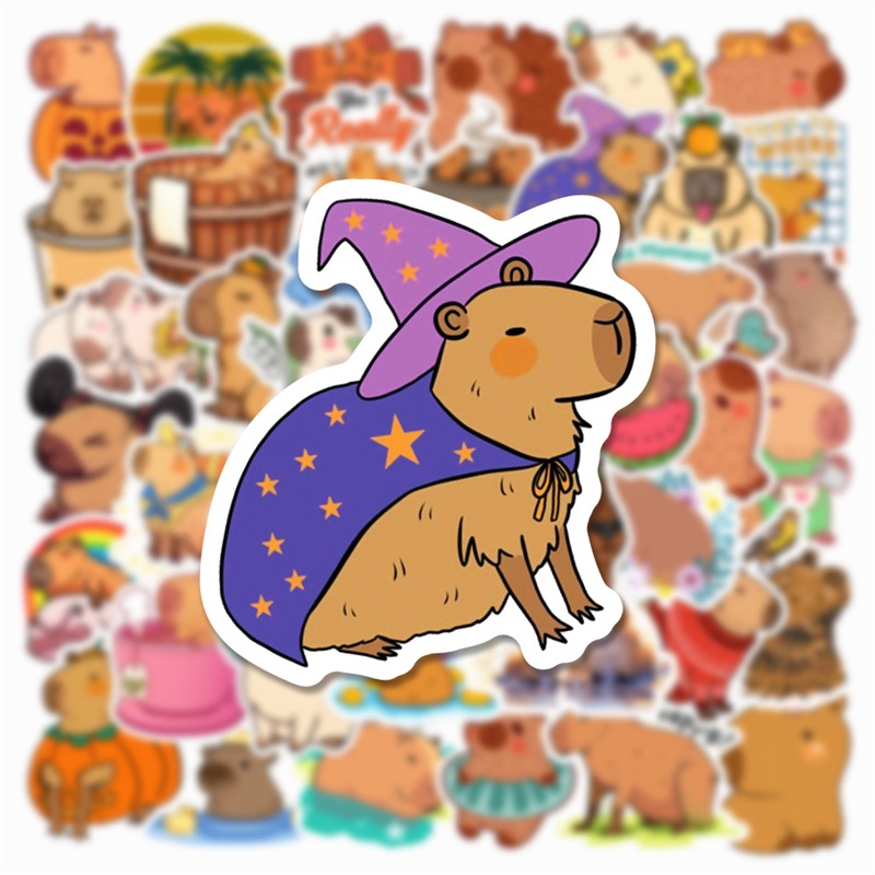 10/30/50PCS น่ารัก Capybara PVC สติกเกอร์ความงามเด็กตกแต่ง Scrapbooking Sketchbook เกาหลีเครื่องเขียนอุปกรณ์โรงเรียน