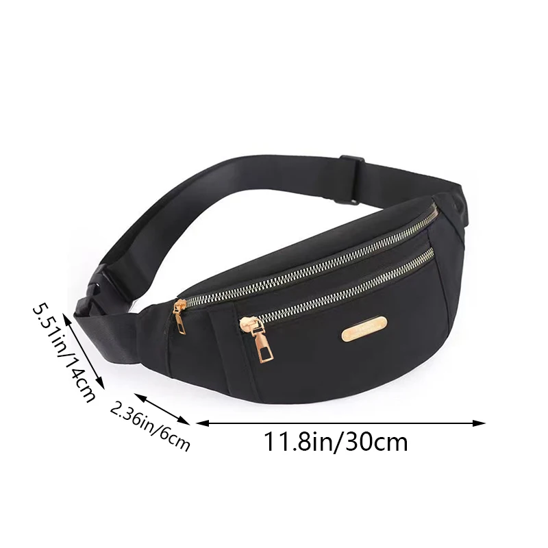 Marsupio casual da uomo e da donna, borsa a tracolla, borsa a tracolla con chiusura frontale resistente e versatile