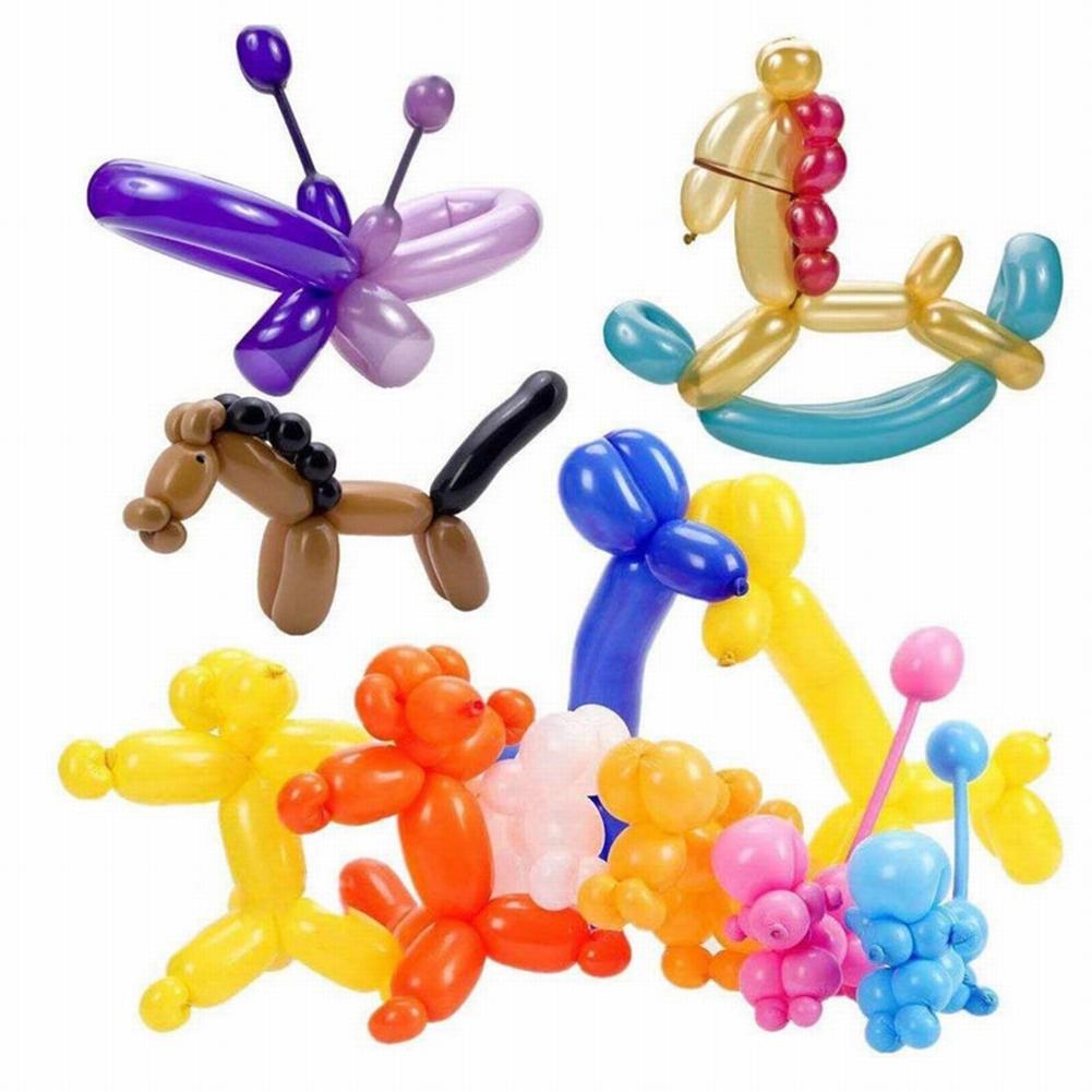 100pcs สีสันบิดบอลลูน Magic-Long Strip Latex 260Q บอลลูนสําหรับวันเกิดงานแต่งงานตกแต่ง DIY การสร้างแบบจําลองสัตว์