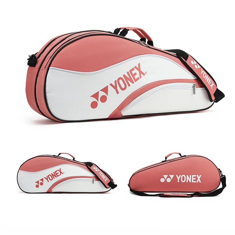 กระเป๋าแบดมินตันคุณภาพสูง YONEX ถือได้ถึง 4 ไม้ กระเป๋าถือไม้เทนนิสกีฬามืออาชีพพร้อมช่องใส่รองเท้า