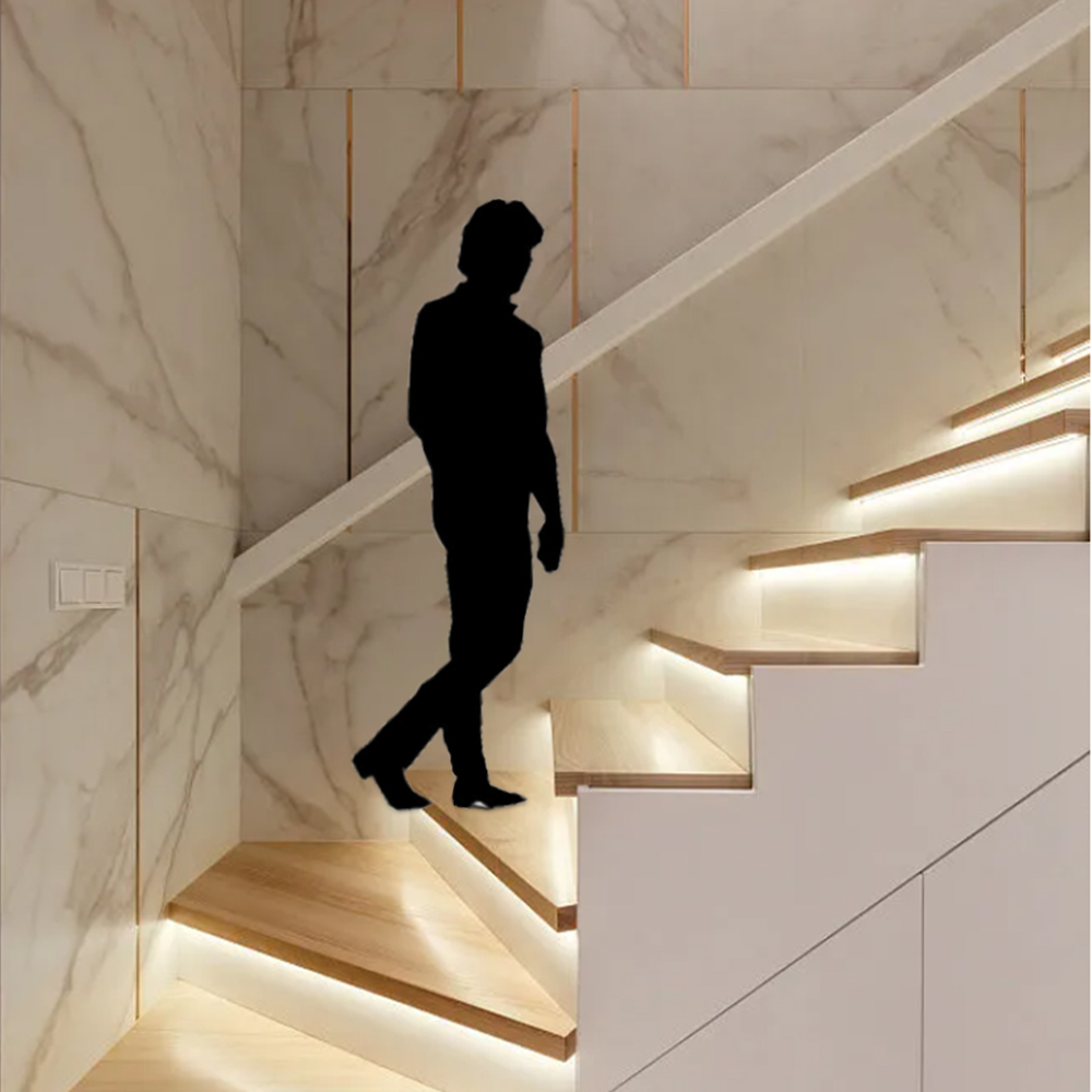 DC 12V 24V 32 Channel Stair Motion Sensor Controller PIR Sensor Night Light Automatic Indoor Stairway For LED strip Light lamp