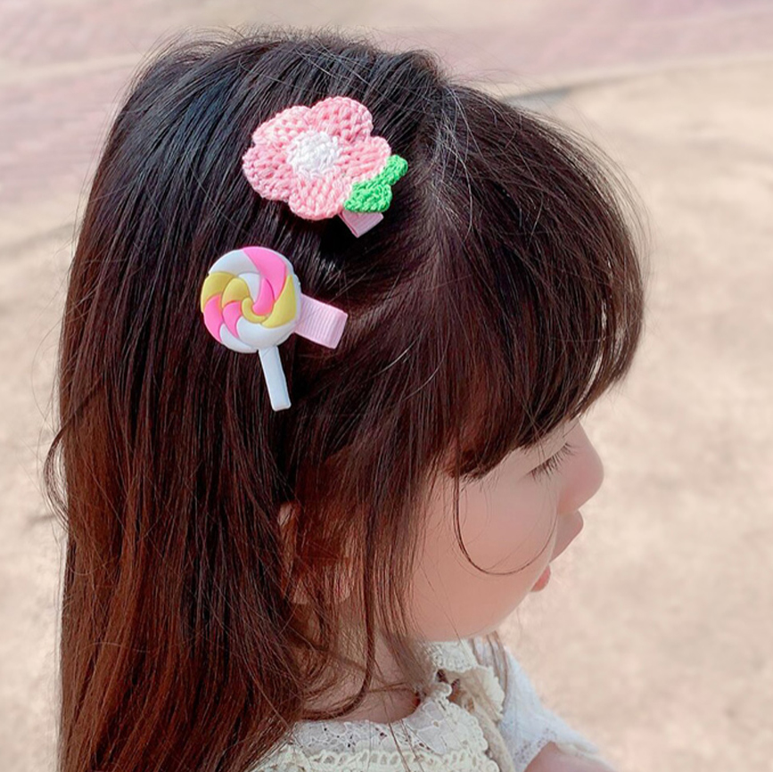 Cartoon Baby Hair Clip Set, flor, fruta, menina presilhas, Bangs Hairpins, Kids Hair Accessories, 14Pcs