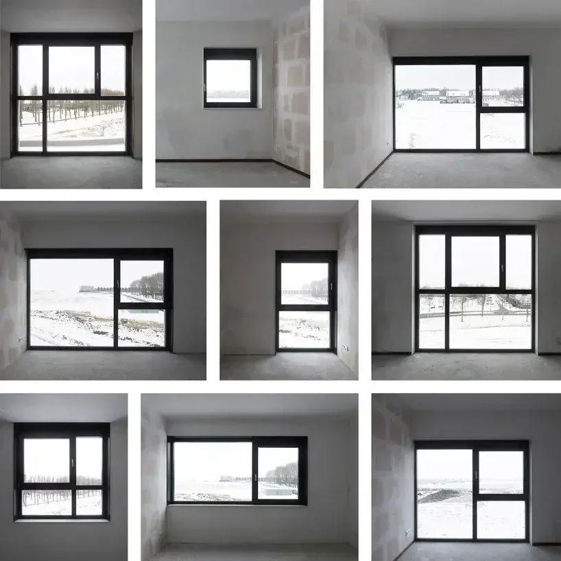 Willa Home Windows Instrukcja Nowy projekt Podwójne przeszklenie Francuskie okno wahadłowe Metalowa rama Termiczna przerwa Aluminiowe okna skrzydłowe