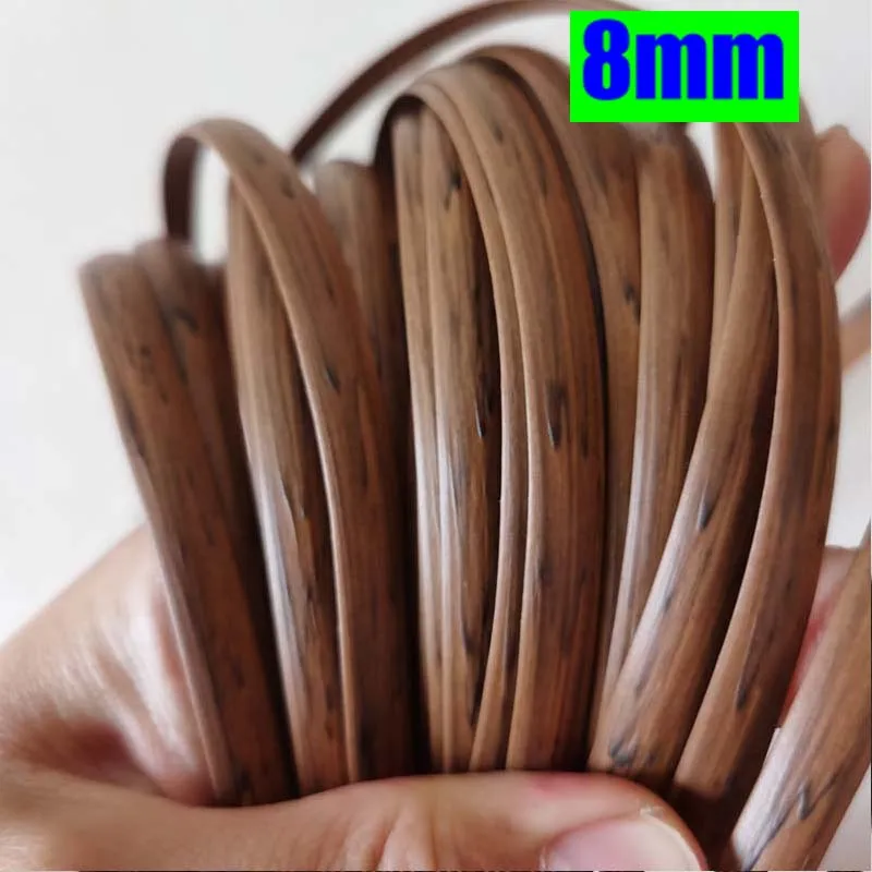 500g Retro PE Gradient Flat Synthetic Rattan Material For Weaving DIY Crafts Furniture Basket Table Sofa Repair Rope