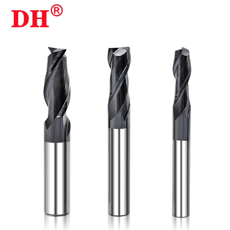 Fresa con revestimiento de aleación, herramienta de acero de tungsteno, mecanizado Cnc HRC55, fresas de 2 hojas, Kit de fresado superior, herramientas de fresado